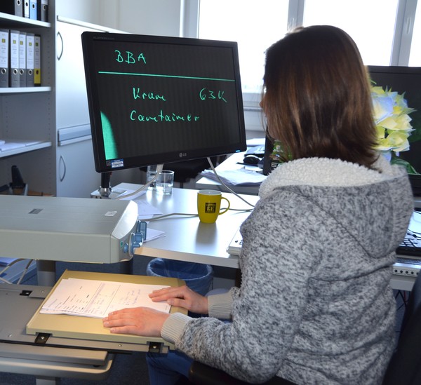 Blick auf Lena Schneiders Computer. Foto: BBW Soest