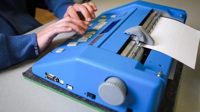 Eine Punktschriftmaschine