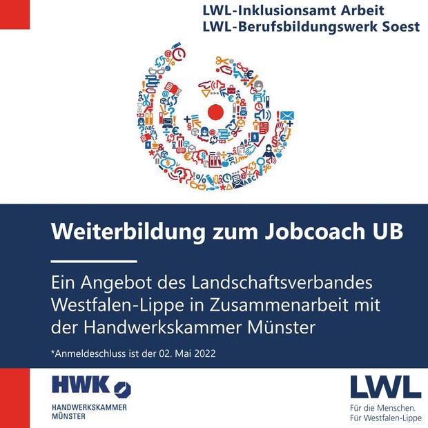 Titelseite des Flyers zur Weiterbildung als Jobcoach