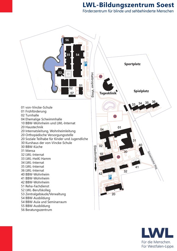 Lageplan für das BBW Soest