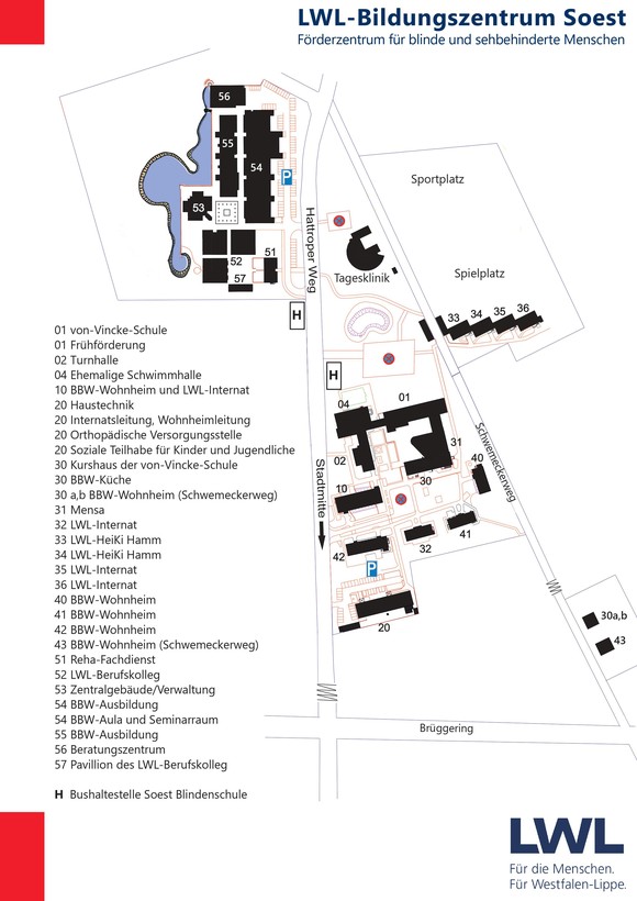Lageplan für das BBW Soest